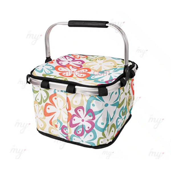 PANIER PIC-NIC ISOTHERMIQUE AVEC ARMATURE EN ALLU OVAL PM